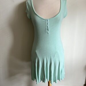 Urban Outfitters Ribbed Henley Fit and Flare Dress L